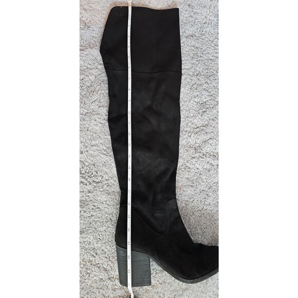 NEW BP Luke Over‎ The Knee Boots Block Heel Side Zip Casual Black Womens Size 8M - Picture 8 of 10